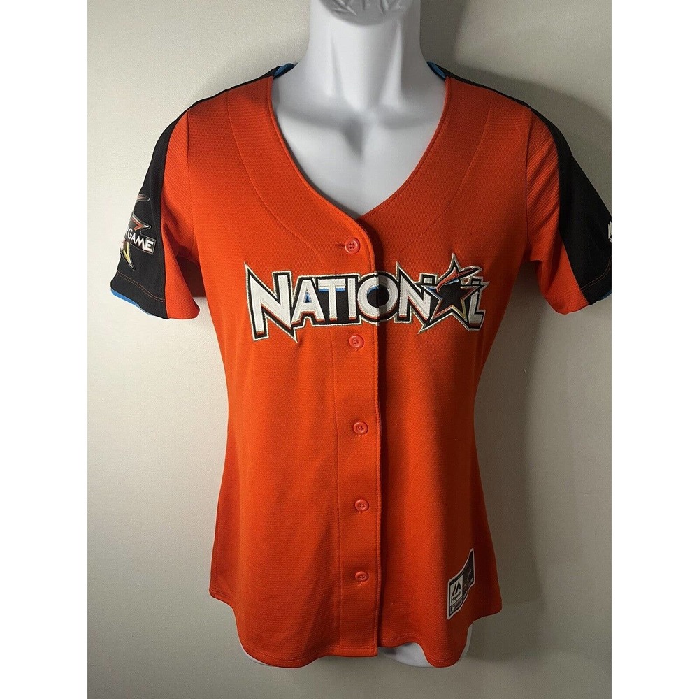 Majestic 2017 MLB All-Star Game Women’s Small National League Jersey Orange